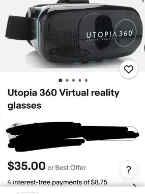 Utopia 360 Kids Virtual Reality Headset - Black